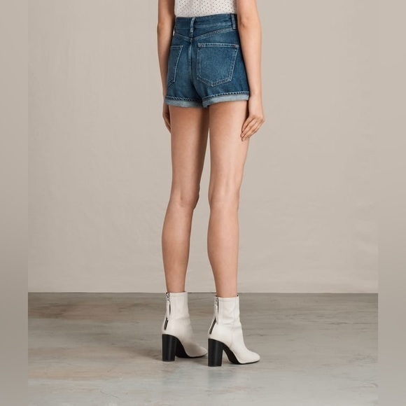 ALL SAINTS Helena High Rise Jean shorts W27‎ - Picture 3 of 8